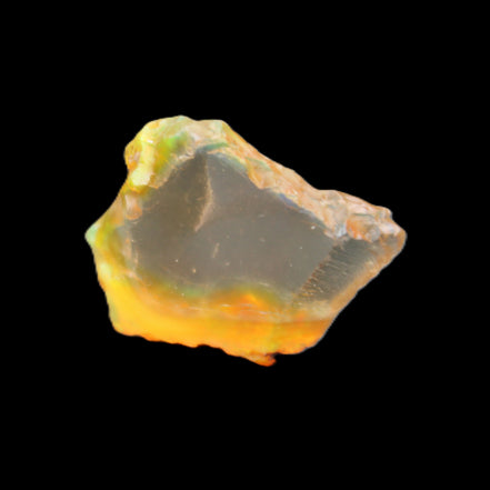 Oil Fire Black Opal from Ethiopia 21mm 14.3ct in sunlight - Rocks and Things Store