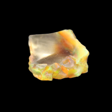 Oil Fire Black Opal from Ethiopia 21mm 14.3ct in sunlight - Rocks and Things Store