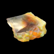 Oil Fire Black Opal from Ethiopia 21mm 14.3ct in sunlight - Rocks and Things Store