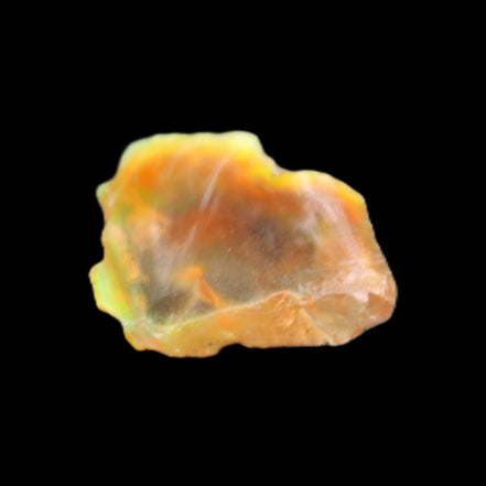 Oil Fire Black Opal from Ethiopia 21mm 14.3ct in sunlight - Rocks and Things Store