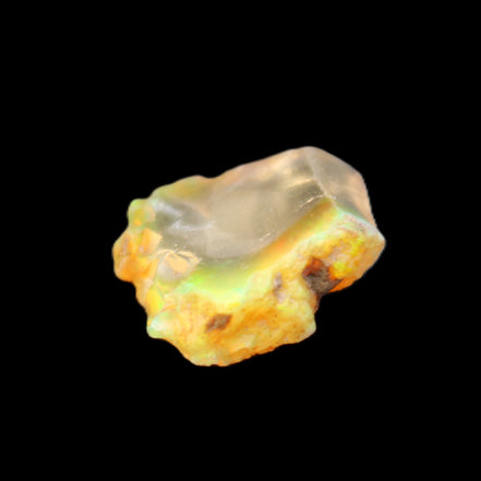 Oil Fire Black Opal from Ethiopia 21mm 14.3ct in sunlight - Rocks and Things Store