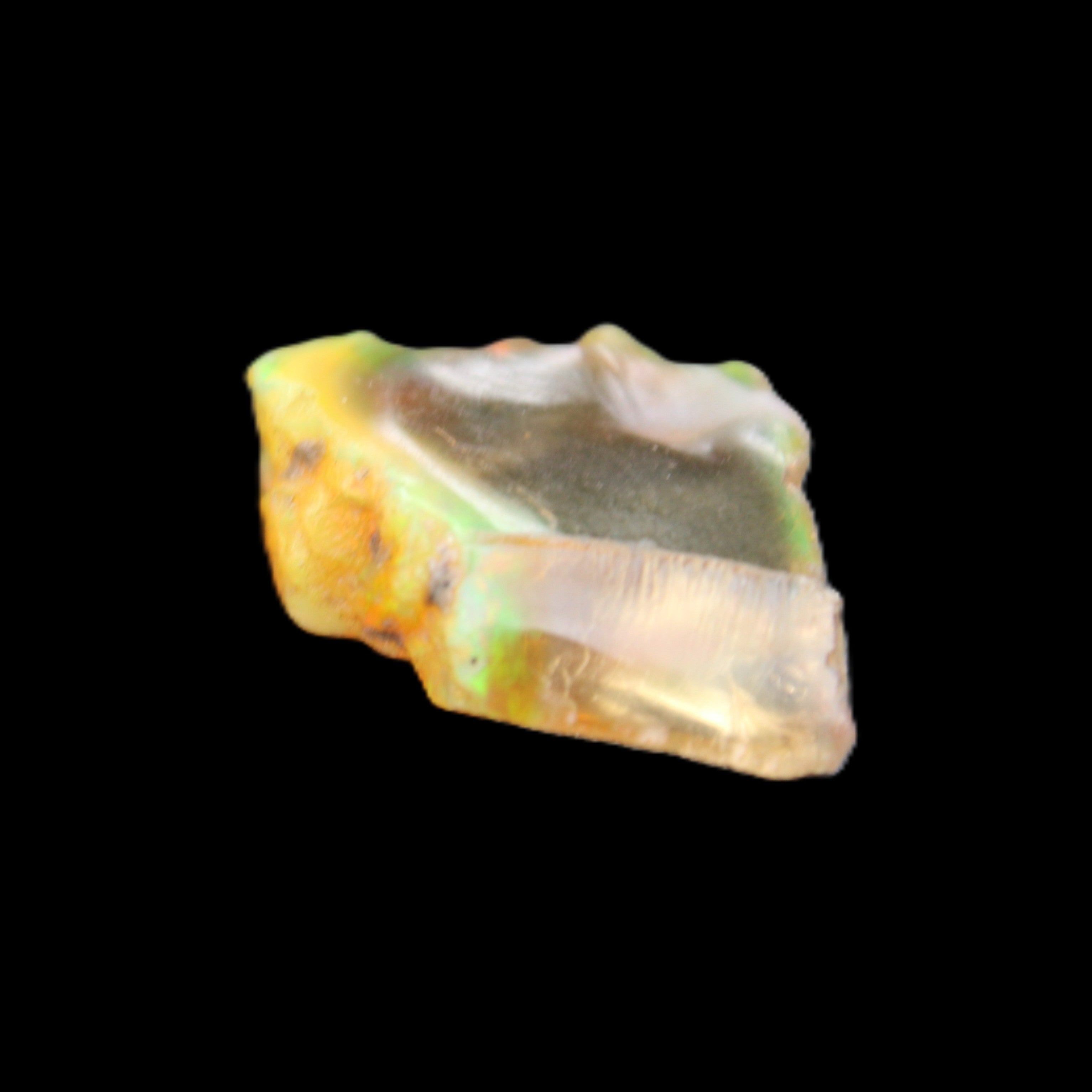 Oil Fire Black Opal from Ethiopia 21mm 14.3ct in sunlight - Rocks and Things Store