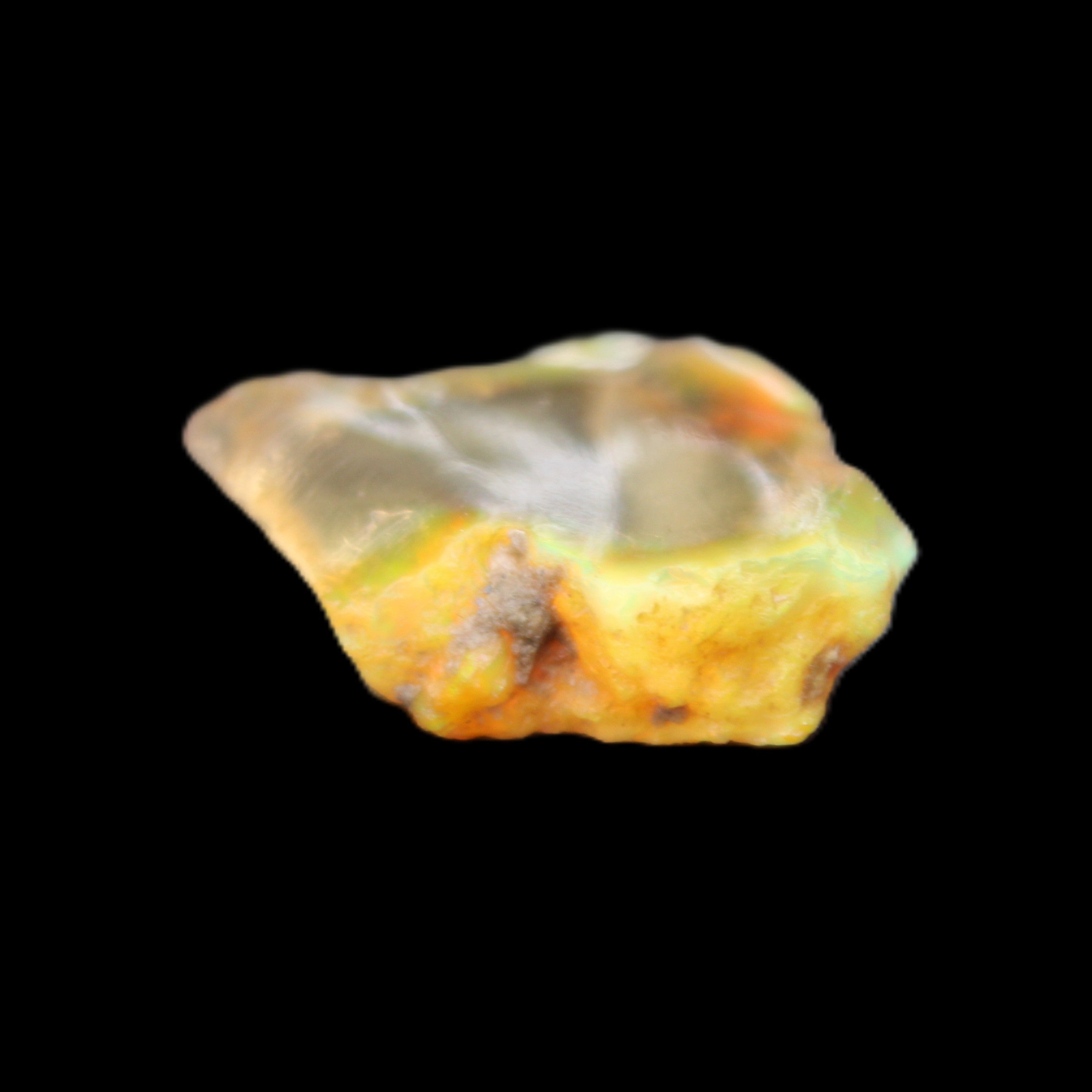 Oil Fire Black Opal from Ethiopia 21mm 14.3ct in sunlight - Rocks and Things Store