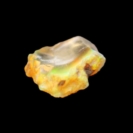 Oil Fire Black Opal from Ethiopia 21mm 14.3ct in sunlight - Rocks and Things Store