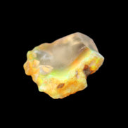 Oil Fire Black Opal from Ethiopia 21mm 14.3ct in sunlight - Rocks and Things Store