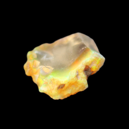 Oil Fire Black Opal from Ethiopia 21mm 14.3ct in sunlight - Rocks and Things Store