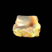 Oil Fire Black Opal from Ethiopia 21mm 14.3ct in sunlight - Rocks and Things Store