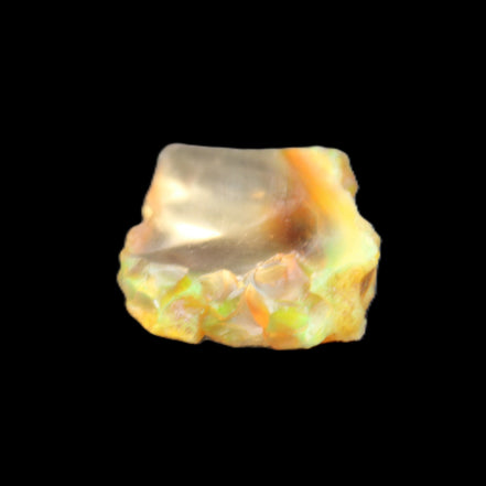 Oil Fire Black Opal from Ethiopia 21mm 14.3ct in sunlight - Rocks and Things Store