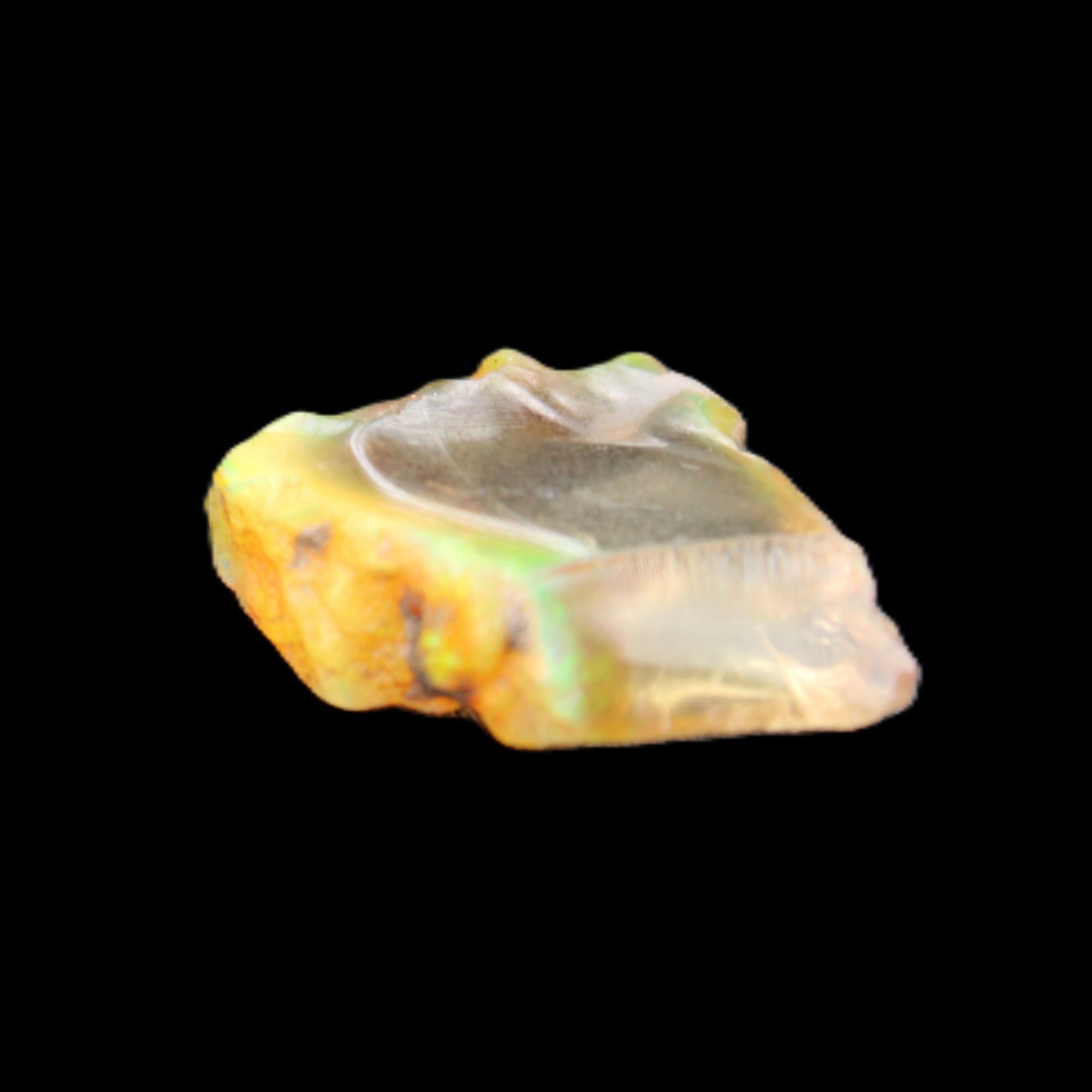 Oil Fire Black Opal from Ethiopia 21mm 14.3ct in sunlight - Rocks and Things Store