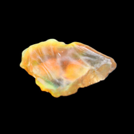 Oil Fire Black Opal from Ethiopia 21mm 14.3ct in sunlight - Rocks and Things Store