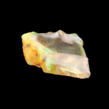 Oil Fire Black Opal from Ethiopia 21mm 14.3ct in sunlight - Rocks and Things Store