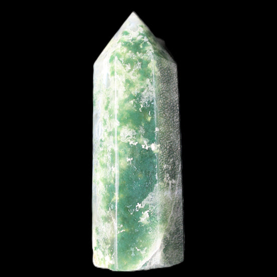 Moss Agate wand 64mm 44g in sunlight - Rocks and Things Store