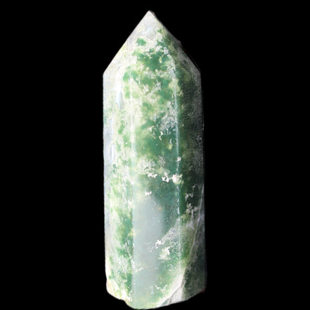Moss Agate wand 64mm 44g in sunlight - Rocks and Things Store