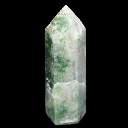 Moss Agate wand 64mm 44g in sunlight - Rocks and Things Store