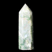 Moss Agate wand 64mm 44g in sunlight - Rocks and Things Store