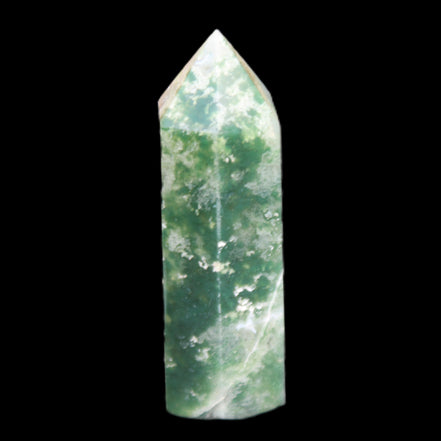 Moss Agate wand 64mm 44g in sunlight - Rocks and Things Store