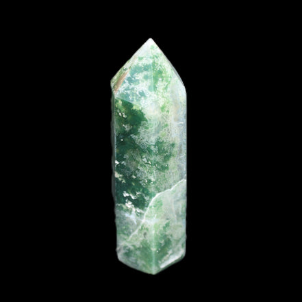 Moss Agate wand 64mm 44g in sunlight - Rocks and Things Store
