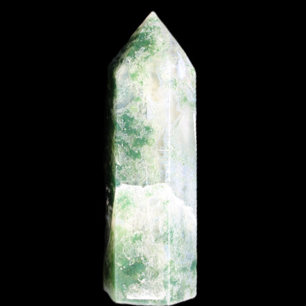 Moss Agate wand 64mm 44g in sunlight - Rocks and Things Store