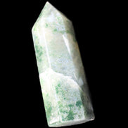 Moss Agate wand 64mm 44g in sunlight - Rocks and Things Store