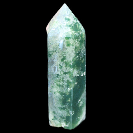 Moss Agate wand 64mm 44g in sunlight - Rocks and Things Store
