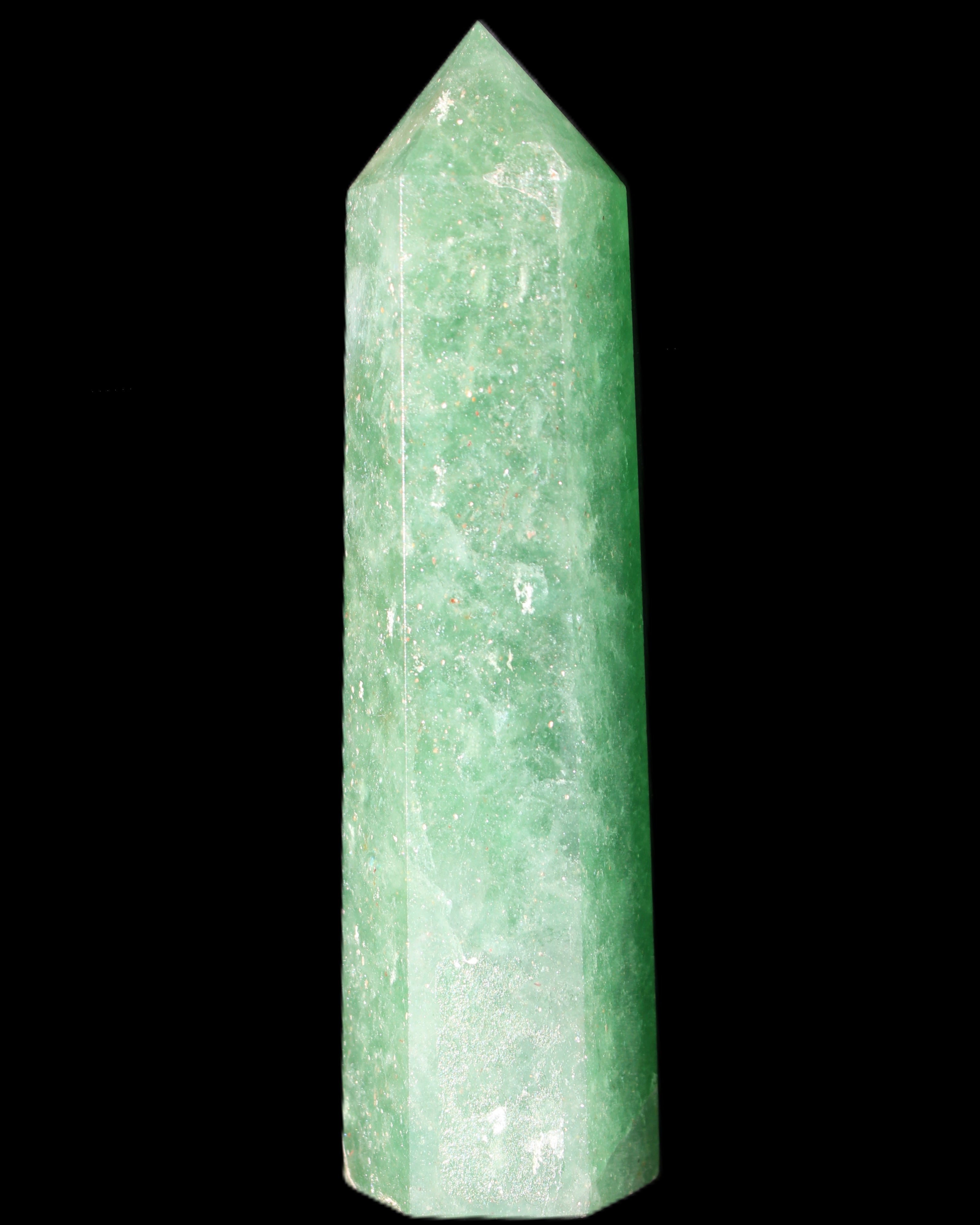 Green Arusha Quartz wand 97mm 96g in sunlight - Rocks and Things Store