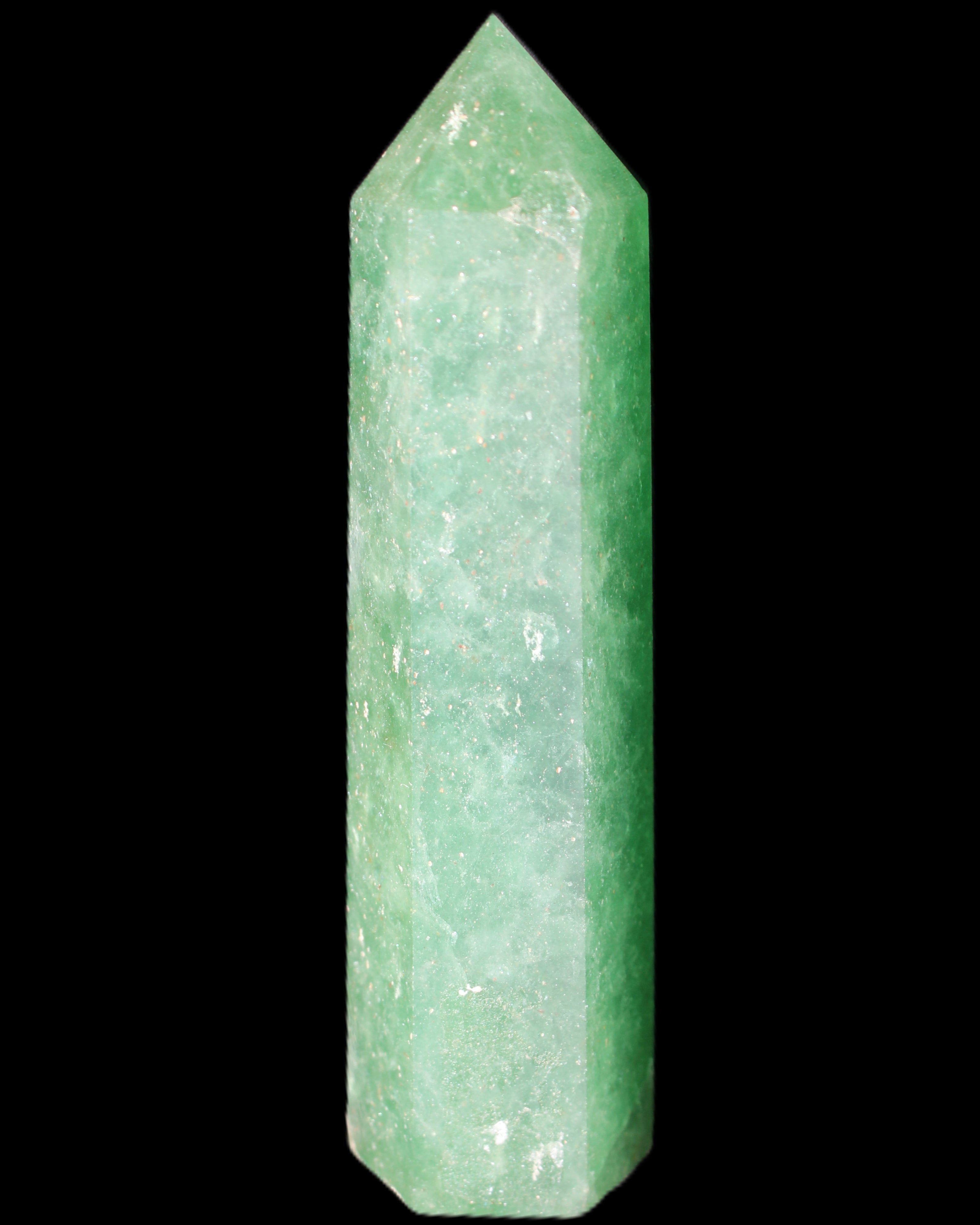 Green Arusha Quartz wand 97mm 96g in sunlight - Rocks and Things Store