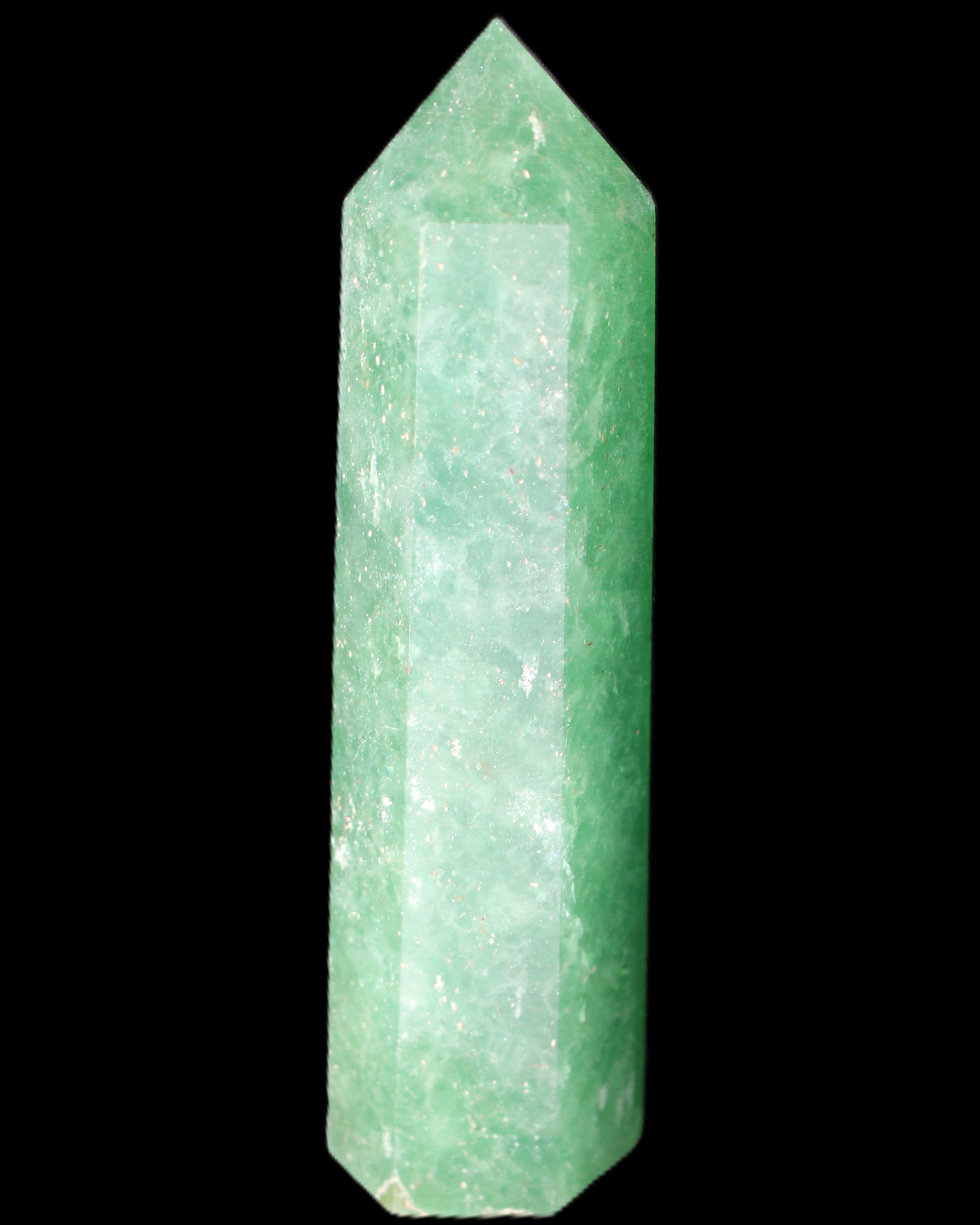 Green Arusha Quartz wand 97mm 96g in sunlight - Rocks and Things Store
