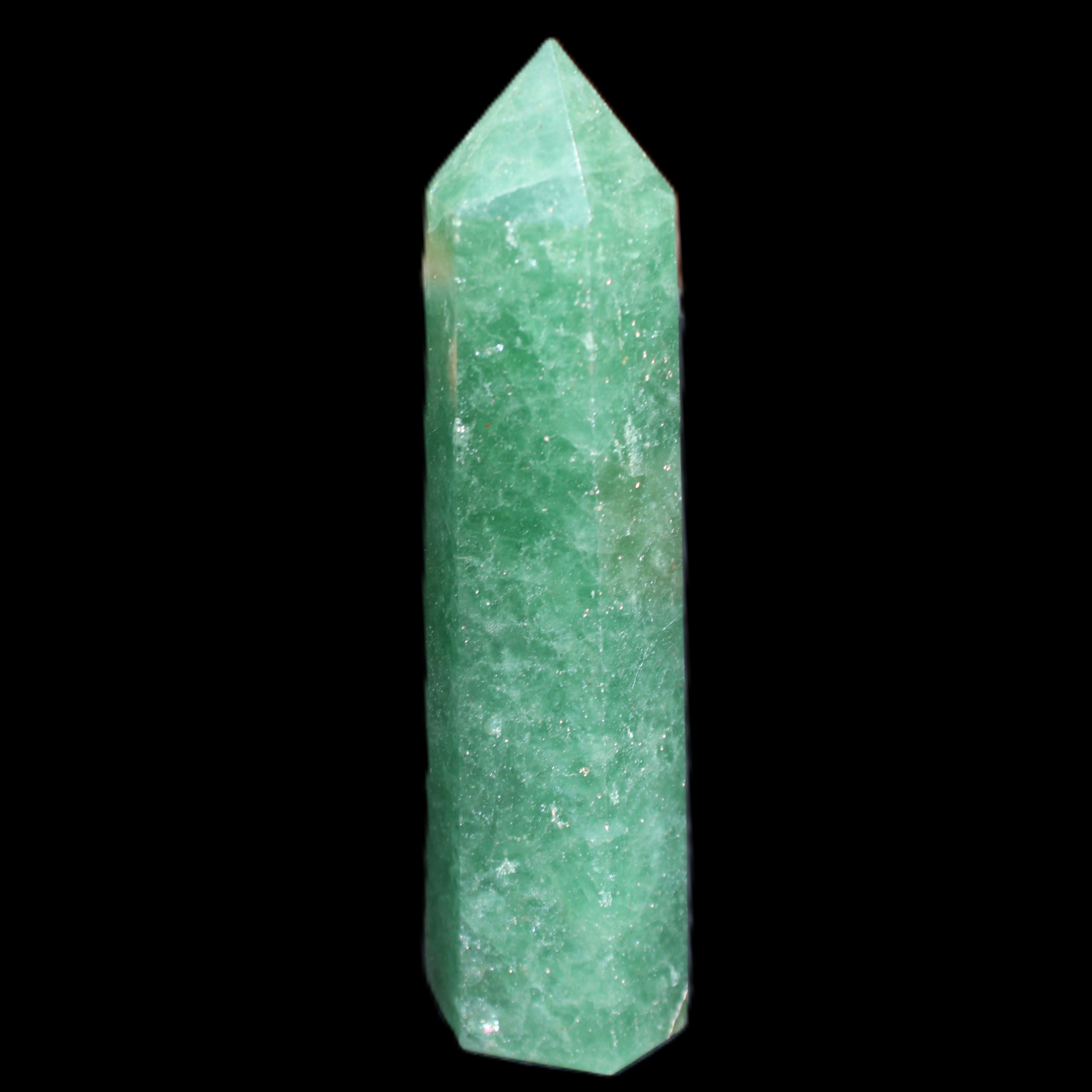 Green Arusha Quartz wand 97mm 96g in sunlight - Rocks and Things Store