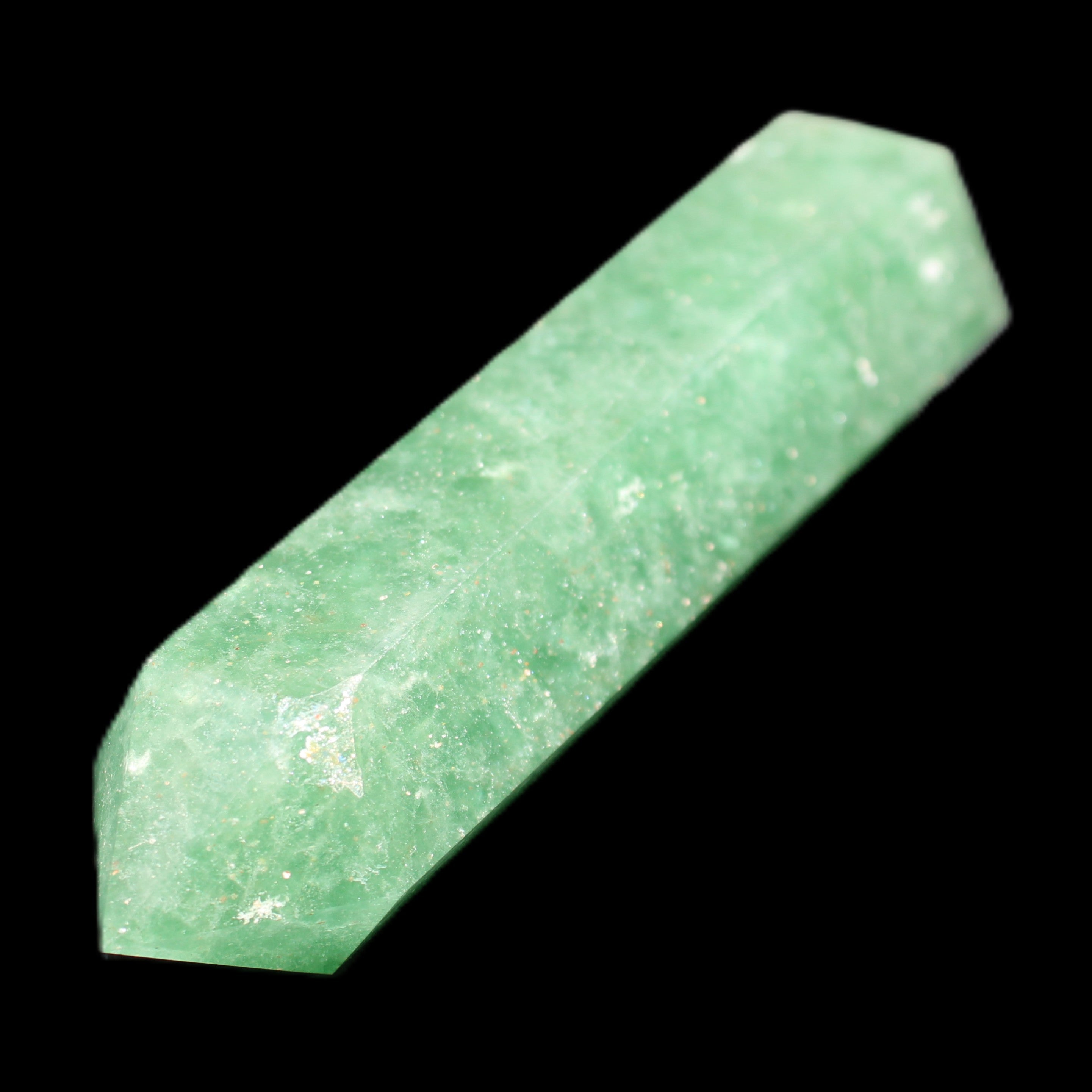 Green Arusha Quartz wand 97mm 96g in sunlight - Rocks and Things Store