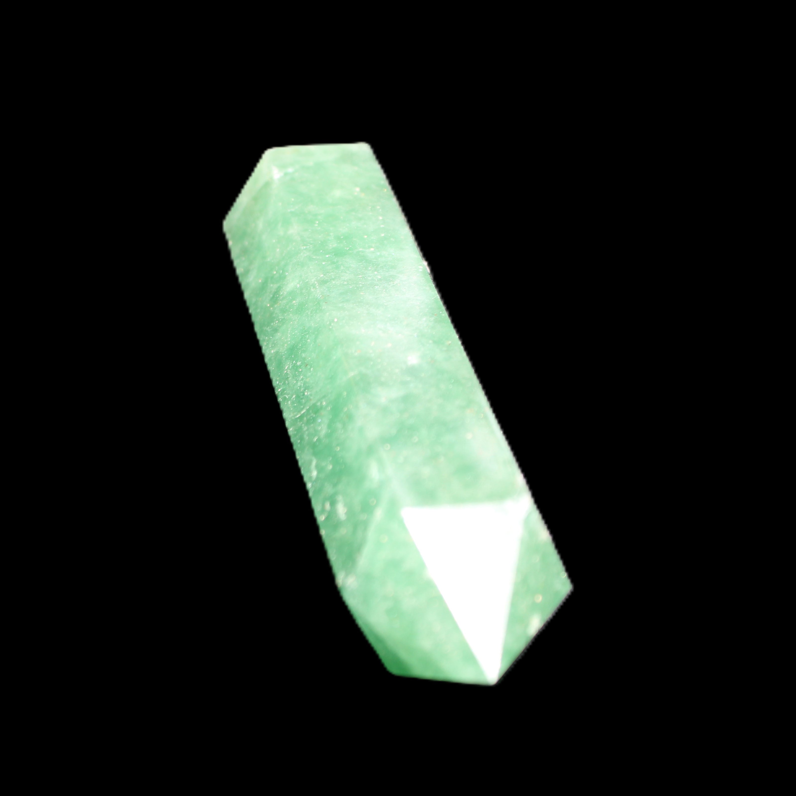 Green Arusha Quartz wand 97mm 96g in sunlight - Rocks and Things Store