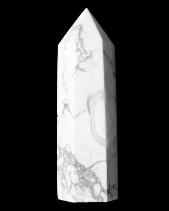 Howlite wand 68mm 53g in sunlight - Rocks and Things Store