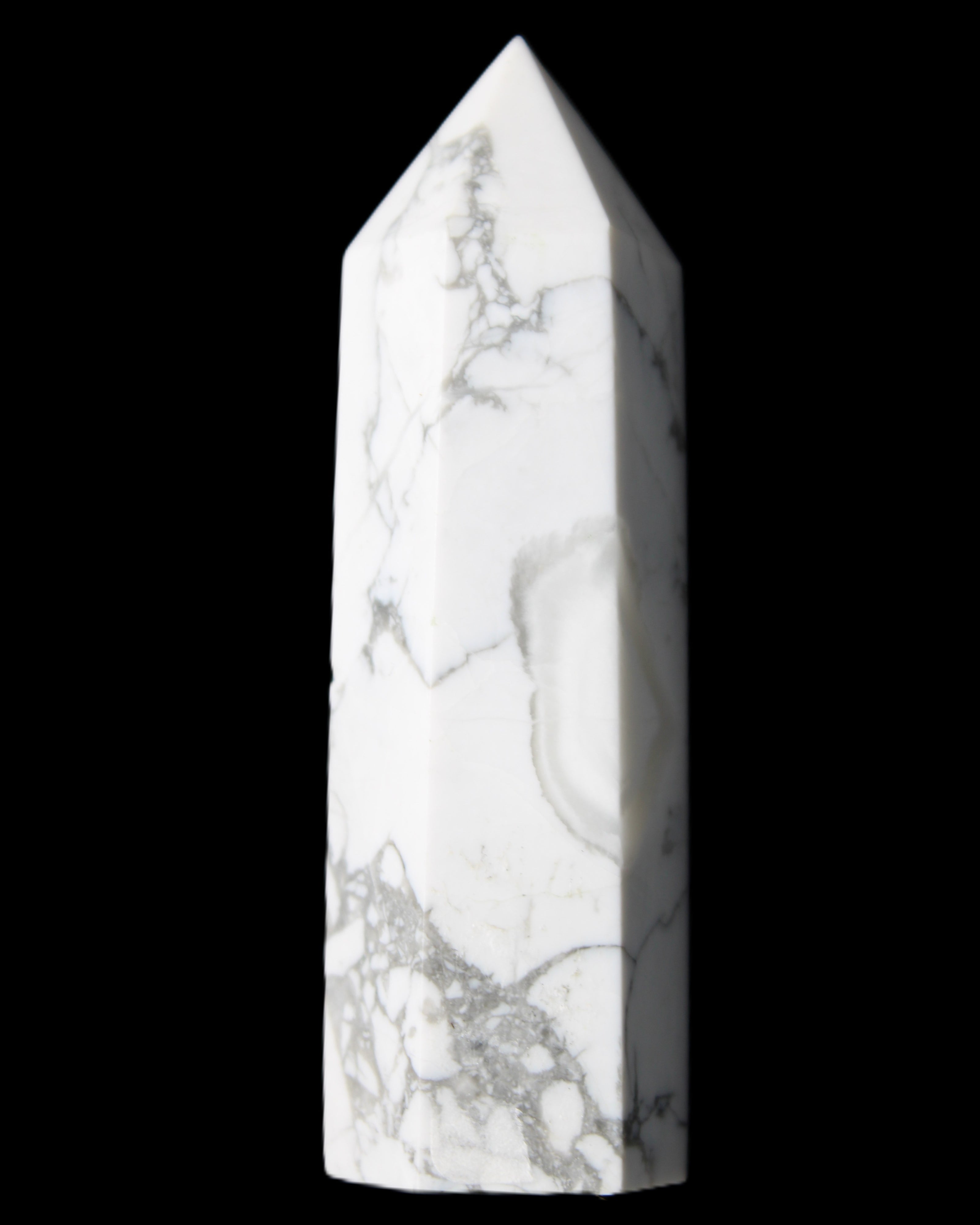 Howlite wand 68mm 53g in sunlight - Rocks and Things Store