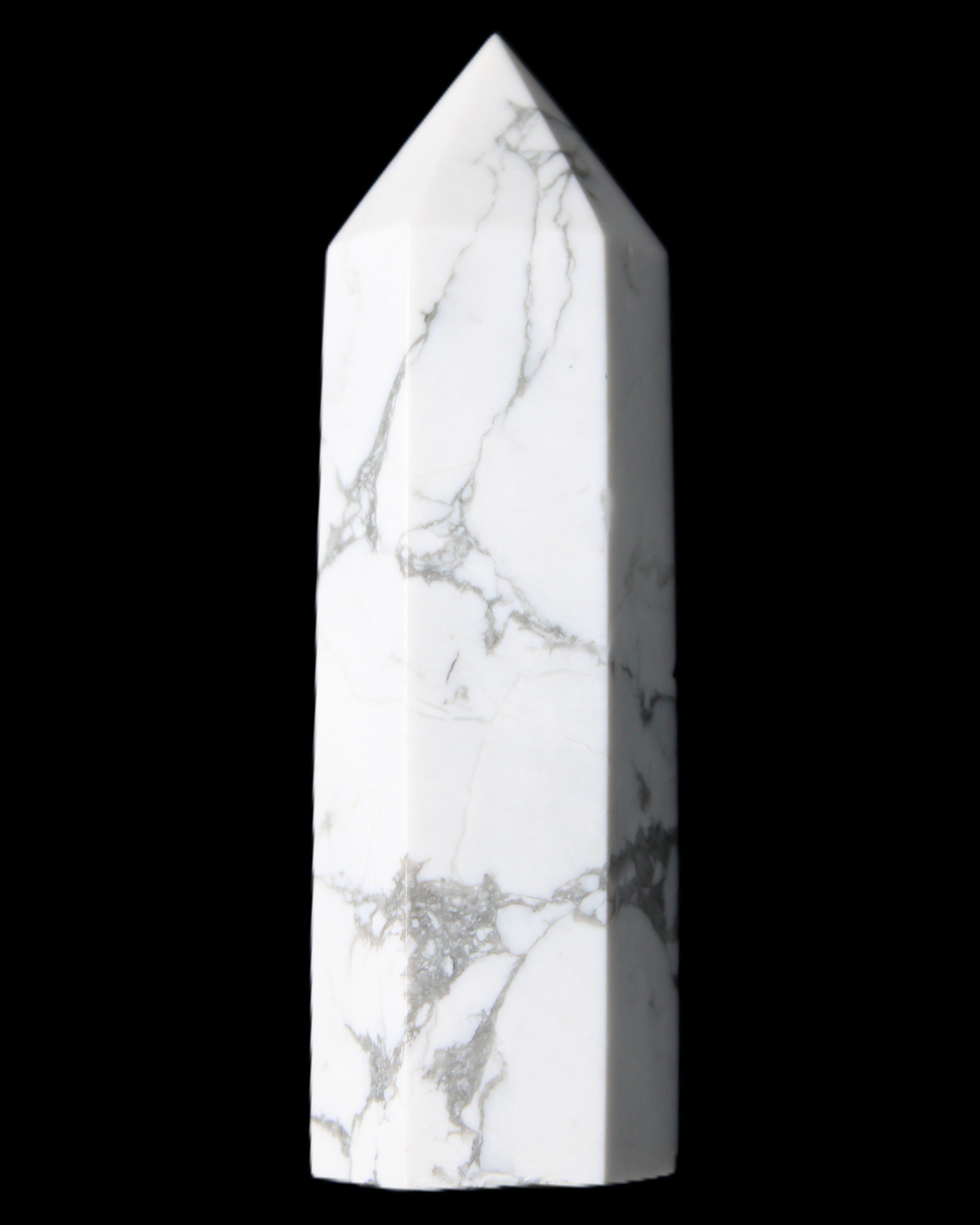 Howlite wand 68mm 53g in sunlight - Rocks and Things Store