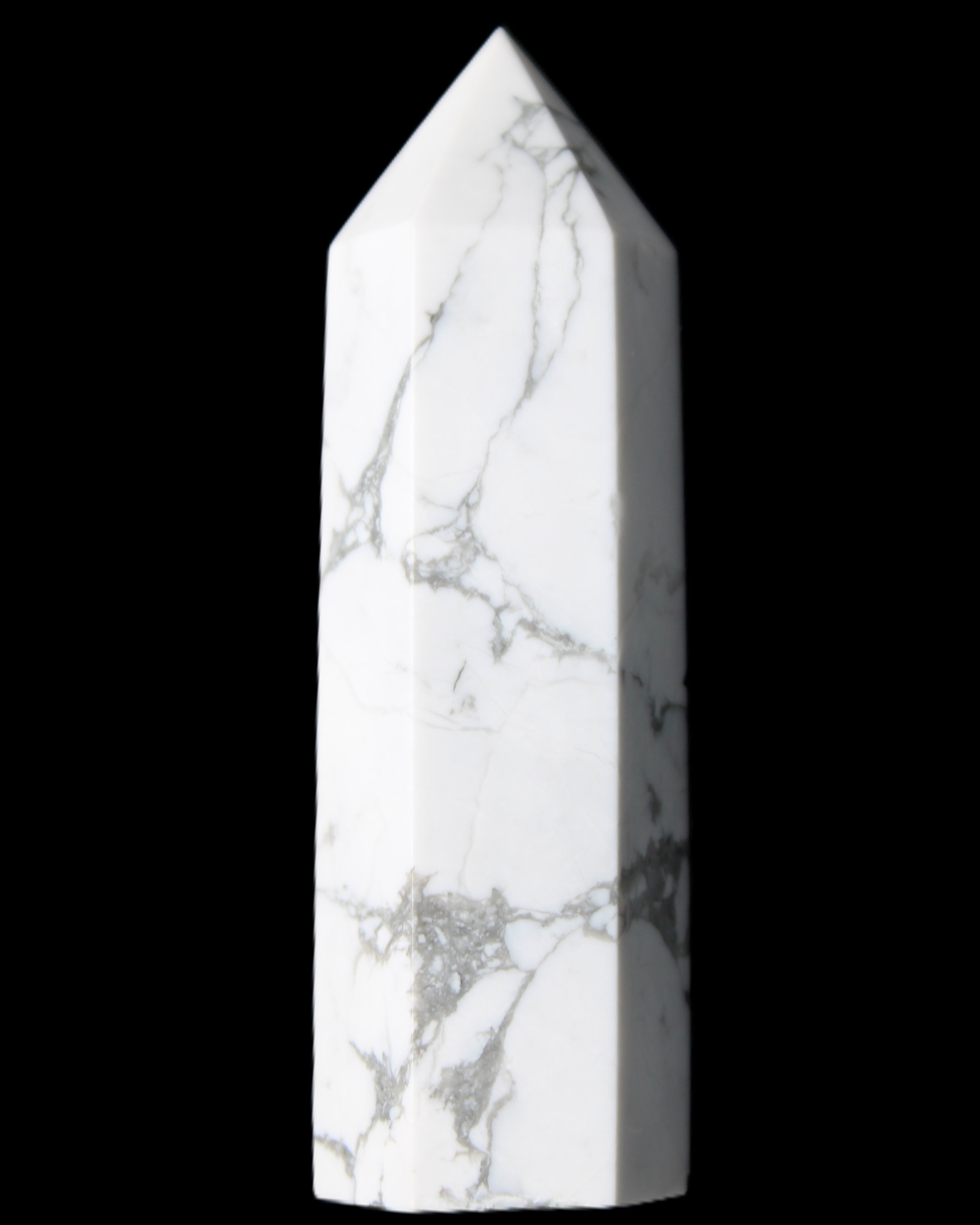 Howlite wand 68mm 53g in sunlight - Rocks and Things Store