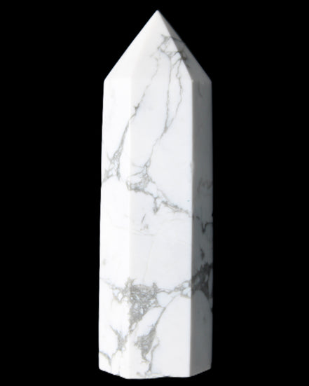 Howlite wand 68mm 53g in sunlight - Rocks and Things Store
