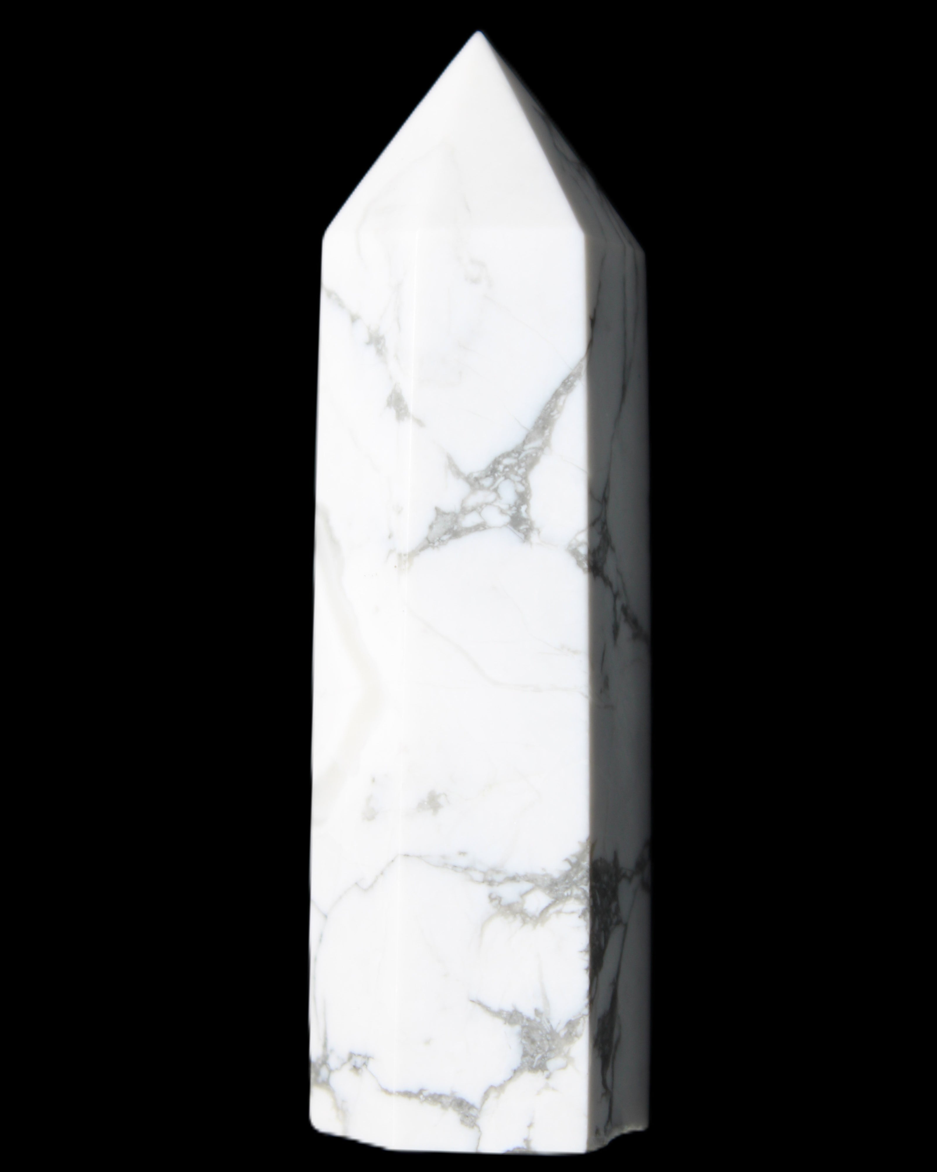 Howlite wand 68mm 53g in sunlight - Rocks and Things Store