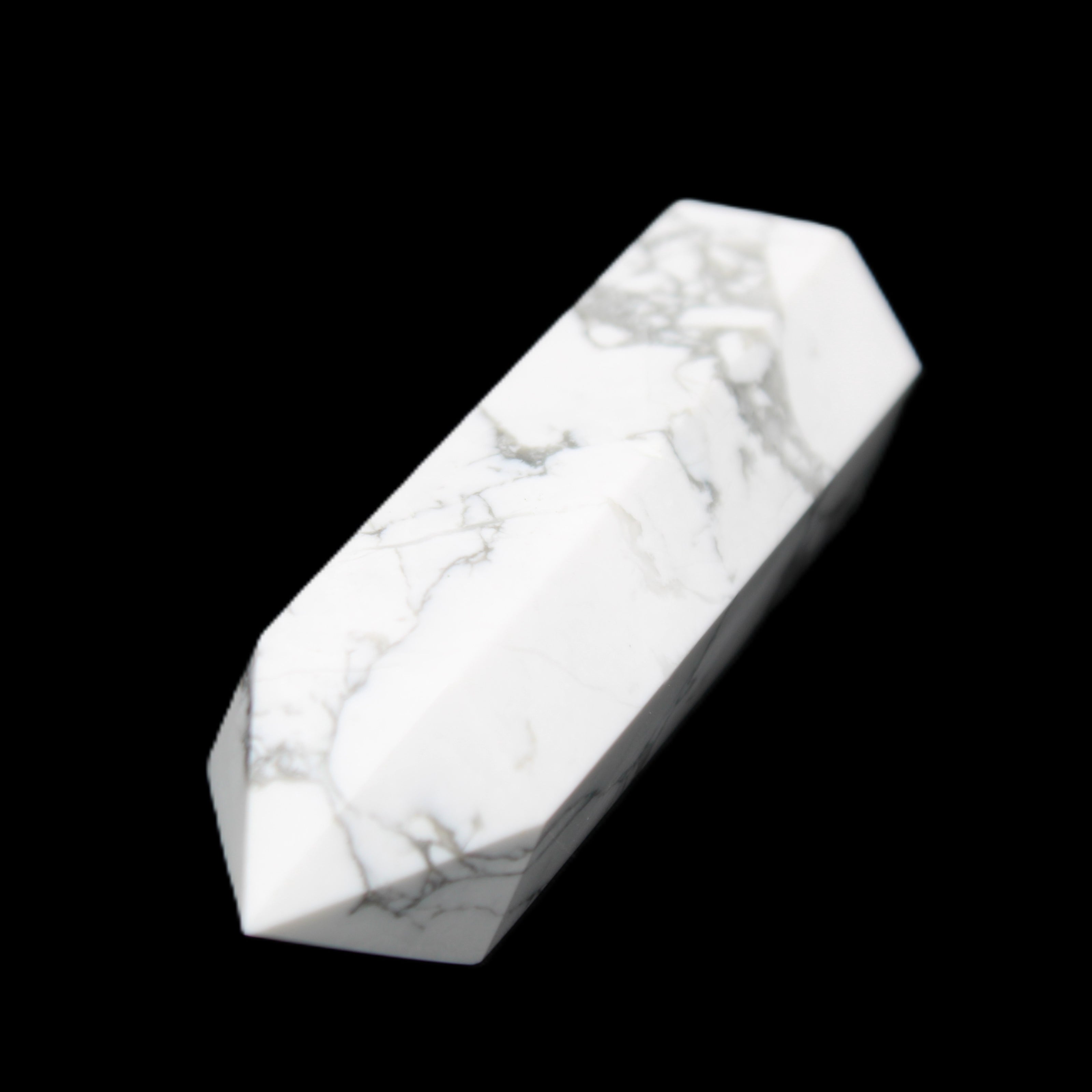 Howlite wand 68mm 53g in sunlight - Rocks and Things Store