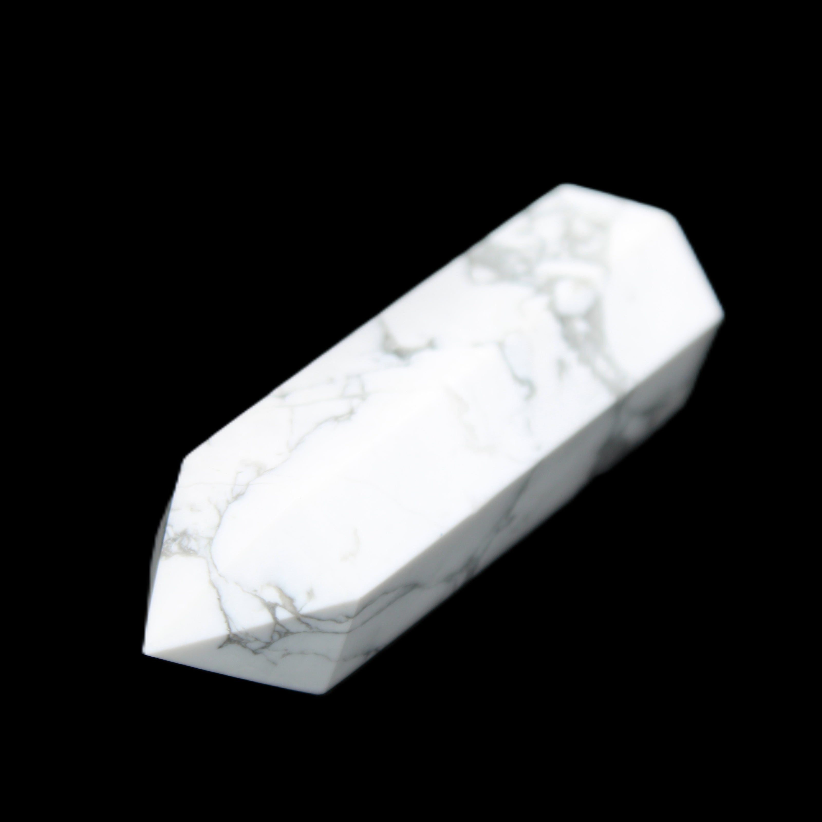 Howlite wand 68mm 53g in sunlight - Rocks and Things Store