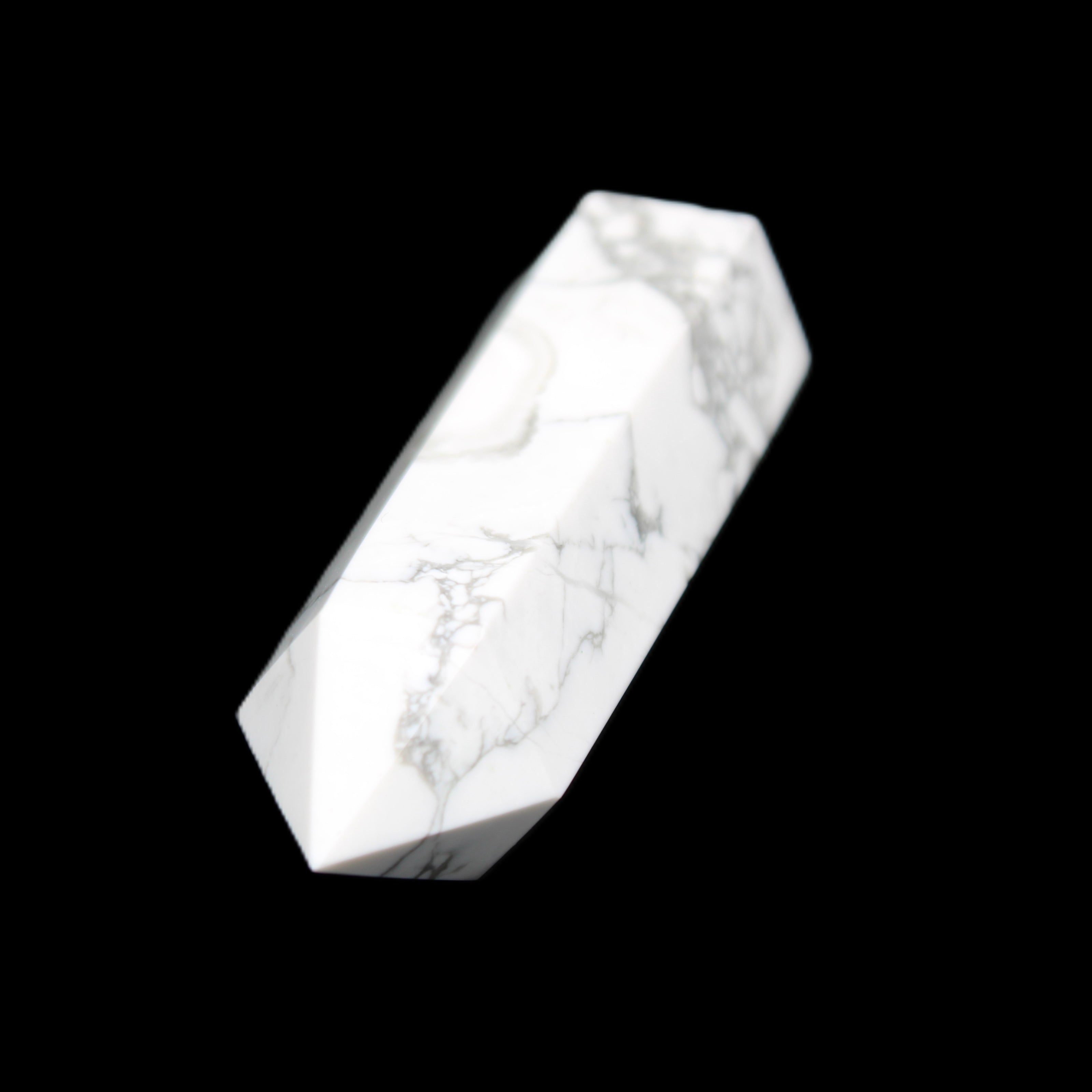 Howlite wand 68mm 53g in sunlight - Rocks and Things Store