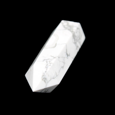 Howlite wand 68mm 53g in sunlight - Rocks and Things Store