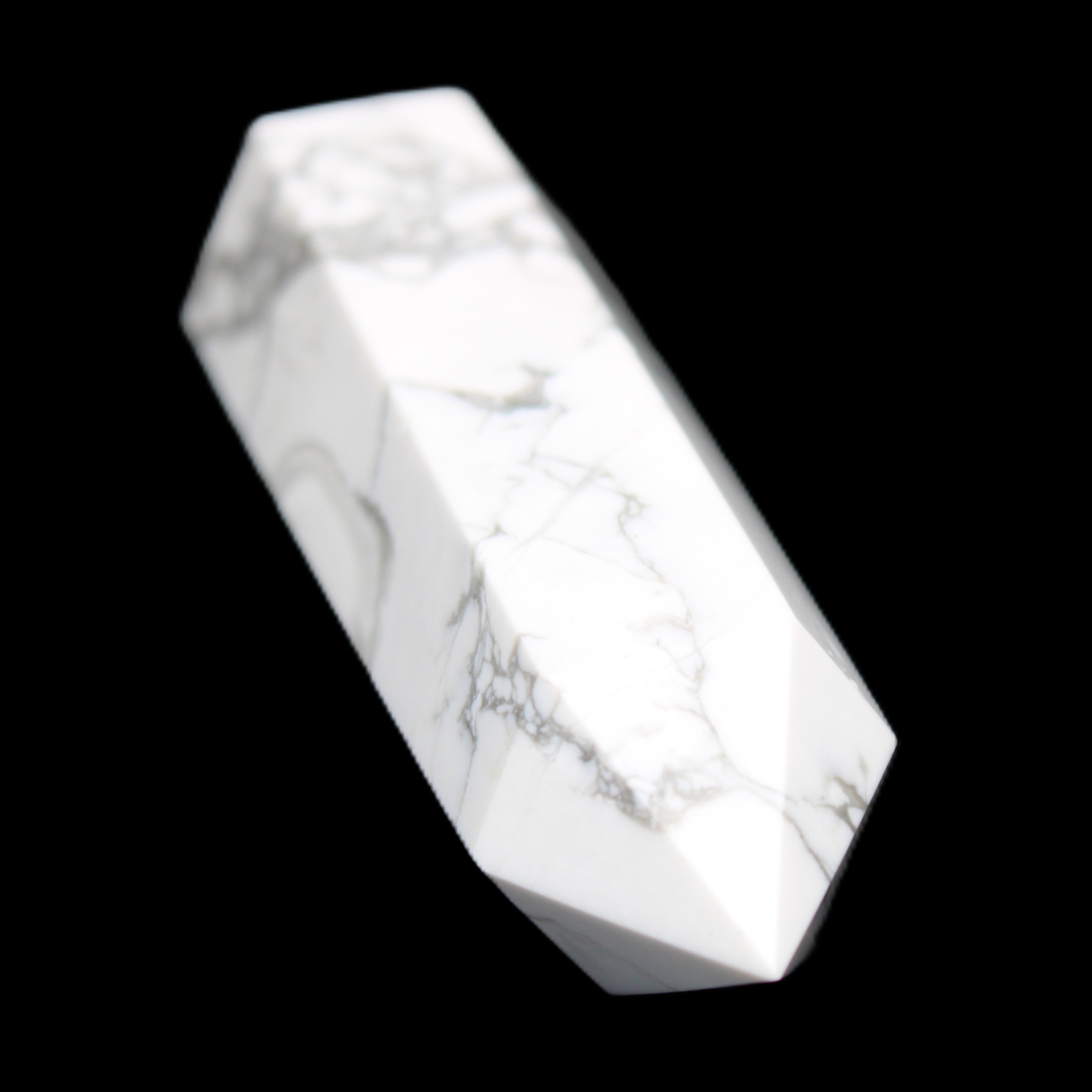 Howlite wand 68mm 53g in sunlight - Rocks and Things Store