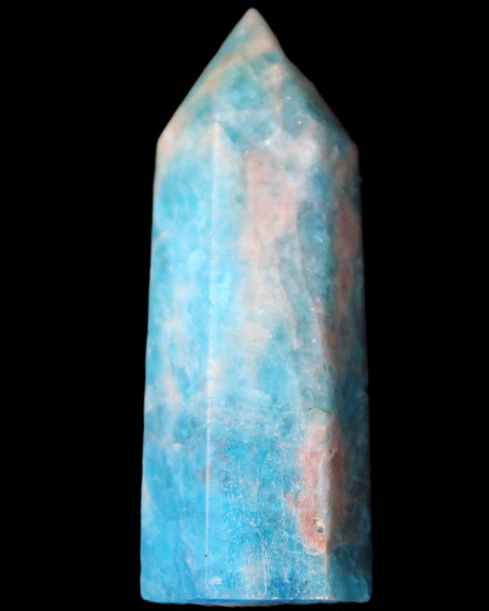 Blue Apatite wand 69mm 72g in sunlight - Rocks and Things Store