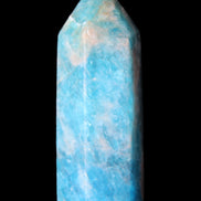 Blue Apatite wand 69mm 72g in sunlight - Rocks and Things Store