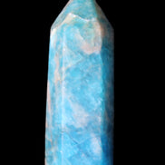 Blue Apatite wand 69mm 72g in sunlight - Rocks and Things Store