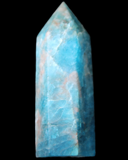 Blue Apatite wand 69mm 72g in sunlight - Rocks and Things Store