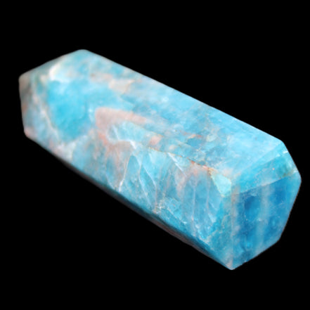 Blue Apatite wand 69mm 72g in sunlight - Rocks and Things Store