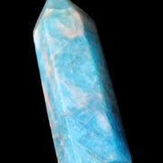 Blue Apatite wand 69mm 72g in sunlight - Rocks and Things Store