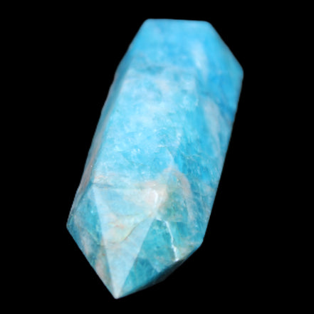 Blue Apatite wand 69mm 72g in sunlight - Rocks and Things Store