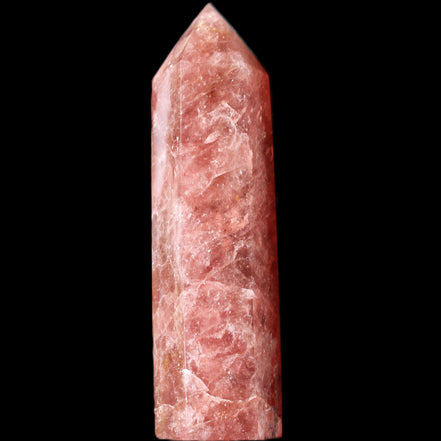 Strawberry Arusha Quartz wand 86mm 78g in sunlight - Rocks and Things Store