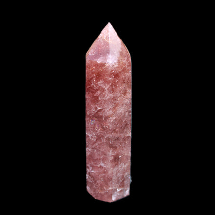 Strawberry Arusha Quartz wand 86mm 78g in sunlight - Rocks and Things Store